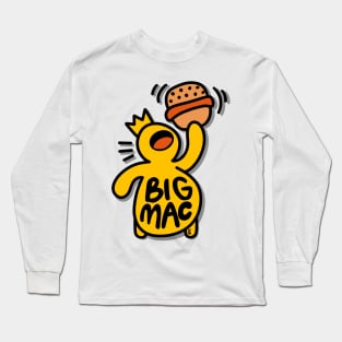 Big burger eater haring style Long Sleeve T-Shirt